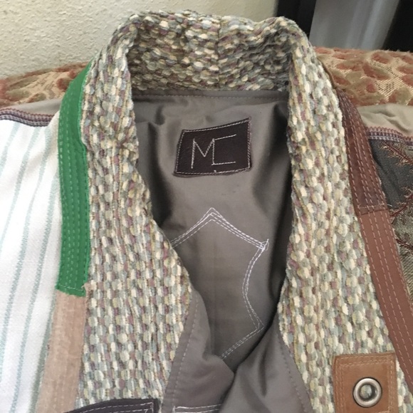 Beautiful linen, wool and leather vest and skirt . - Picture 2 of 5